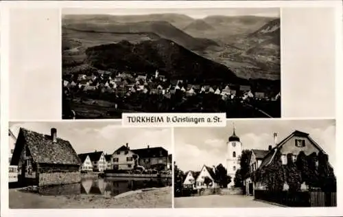 Ak Türkheim in Schwaben, Blick auf Türkheim, ein Dorf in Baden-Württemberg, mit Fachwerkhäuser...