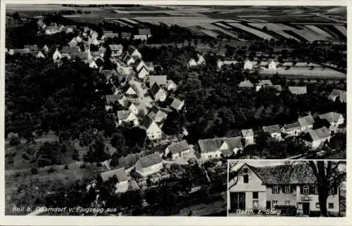 Ak Boll Oberndorf am Neckar, Luftaufnahme, Gasthaus zum Stalg