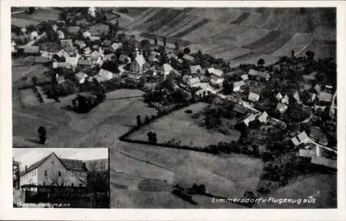 Ak Limmersdorf Thurnau in Oberfranken, Limmersdorf aus dem Flugzeug