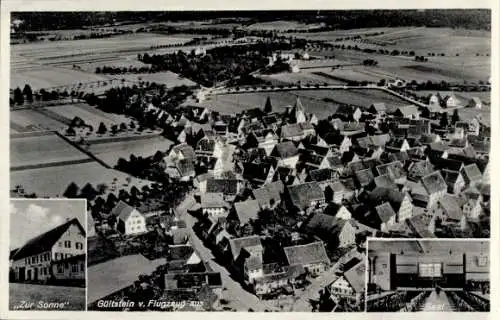 Ak Gültstein Herrenberg in Württemberg, Fliegeraufnahme, Zur Sonne