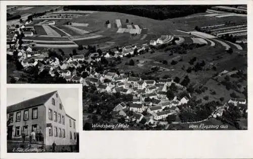 Ak Windsberg Pirmasens am Pfälzerwald, Fliegeraufnahme, Gasthaus L. Süs