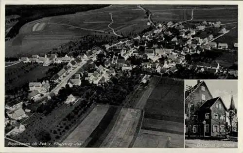 Ak Neuhausen ob Eck Baden Württemberg, Fliegeraufnahme, Gasthaus zur Krone