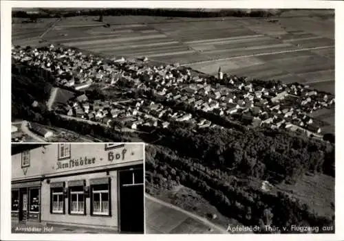 Ak Apfelstädt in Thüringen, Arnstädter Hof, Gasthof mit kleiner Ortschaft, gesehen aus der Luft