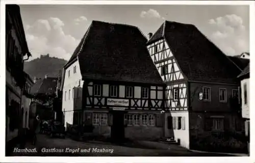 Ak Hambach Neustadt a. d. Weinstraße, Gasthaus Engel und Maxburg