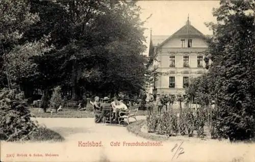 Ak Karlovy Vary Karlsbad Stadt, Café Freundschaftssaal