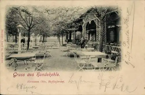 Ak Berlin Wilmersdorf Grunewald, Hundekehle, Terrasse, Hermann Otto, Hoflieferant