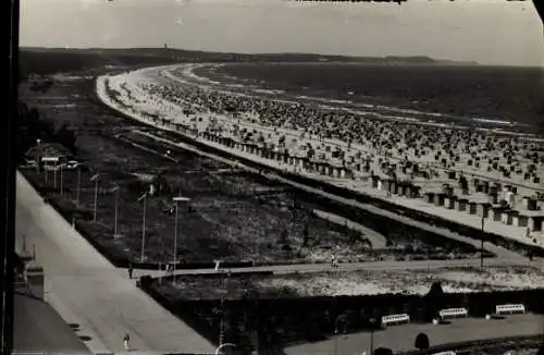 Ak Świnoujście Swinemünde Pommern, Strandpanorama