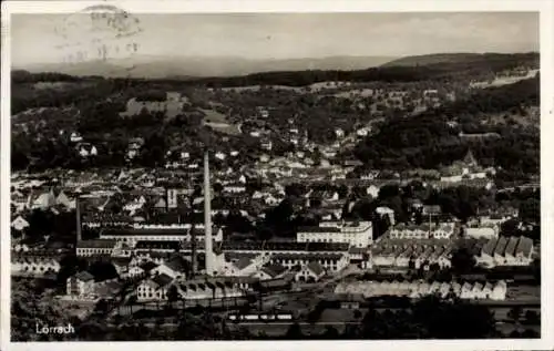 Ak Lörrach in Baden, Gesamtansicht, Fabriken