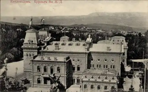 Ak Kislowodsk Russland, Kursaal mit Blick zur Stadt