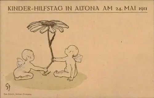 Künstler Ak Hamburg Altona, Kinderhilfstag 1911