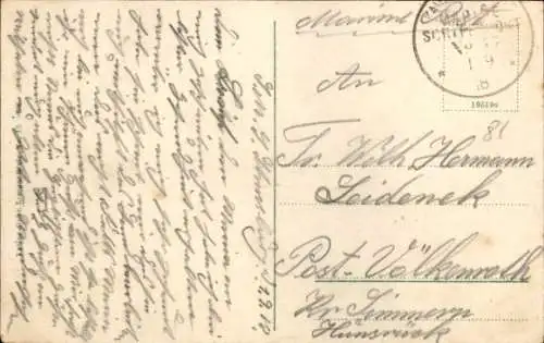 Ak Deutsches Kriegsschiff, SMS Straßburg, Kleiner geschützter Kreuzer, Kaiserliche Marine
