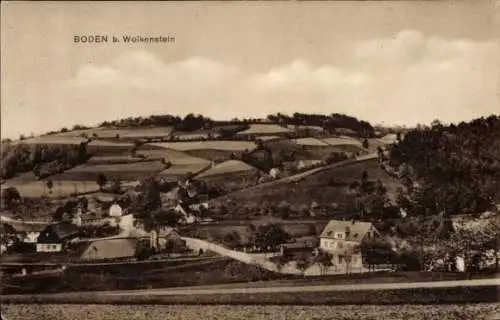 Ak Boden bei Wolkenstein Großrückerswalde im Erzgebirge, Gesamtansicht