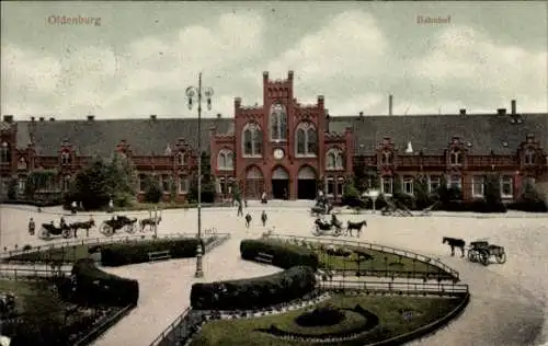 Ak Oldenburg im Großherzogtum Oldenburg, Bahnhof