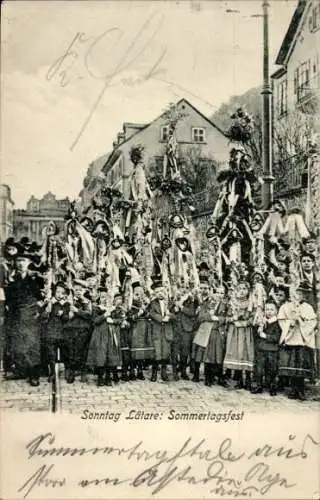 Ak Heidelberg am Neckar, Sonntag Lätare, Sommertagsfest