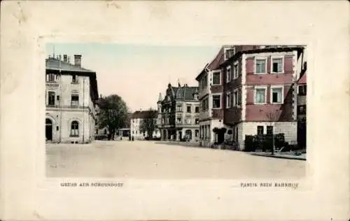 Ak Schorndorf im Remstal Württemberg, beim Bahnhof