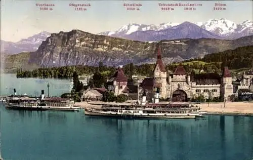 Ak Vierwaldstättersee Kanton Uri, Oberbauen, Bürgenstock, Schwälmis, Urirotstock, Brisen