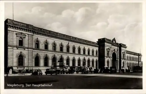 Ak Magdeburg in Sachsen Anhalt, Der Hauptbahnhof