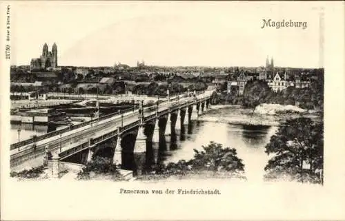 Ak Magdeburg in Sachsen Anhalt, Gesamtansicht, Friedrichstadt