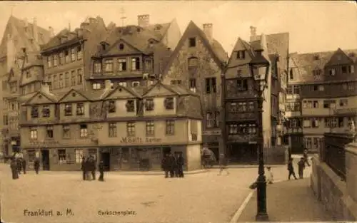 Ak Frankfurt am Main, Garküchenplatz, Geschäfte