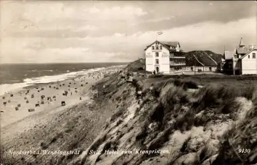 Ak Wenningstedt Braderup auf Sylt, Nordseebad, Hotel zum Kronprinzen