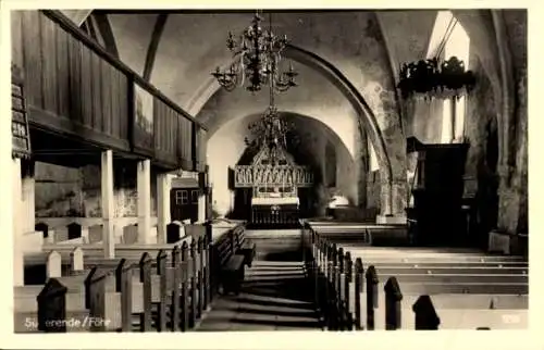 Ak Süderende auf der Insel Föhr, Kirche, Altar