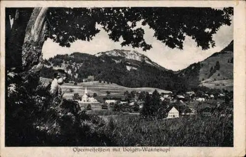 Ak Obermaiselstein im Oberallgäu Schwaben, Panorama mit Bolgen-Wannekopf, Sturmannshöhle,