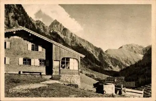 Ak Gerstruben Oberstdorf im Oberallgäu, Gasthof z. Höfatsspitze