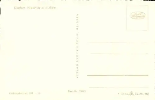 Ak Diesbar Seußlitz Elbe Landkreis Meißen, Straße im Ort, Wohnhaus