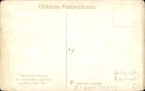 Ak Leipzig Innenstadt, Historischer Festzug zur Universitäts Jubelfeier 1909, Parade, Kutsche