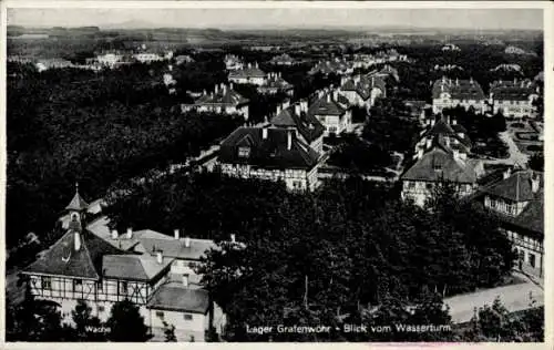 Ak Grafenwöhr im Oberpfälzer Hügelland Bayern, Truppenübungsplatz, Lager, Blick vom Wasserturm