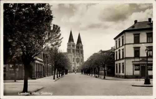 Ak Landau in der Pfalz, Südring, Kirche