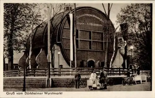 Ak Bad Dürkheim, Wurstmarkt, Naturweinschenke, Fass