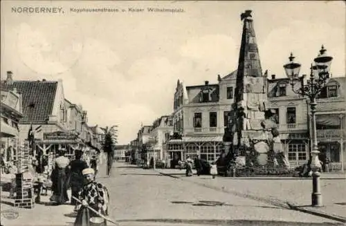 Ak Norderney in Ostfriesland, Knyphausenstr.und Kaiser Wilhelmplatz