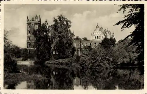 Ak Bad Muskau in der Oberlausitz, Schloss-Ruine