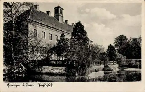 Ak Graupa Pirna, Partie am Jagdschloß mit Wasser, 1941