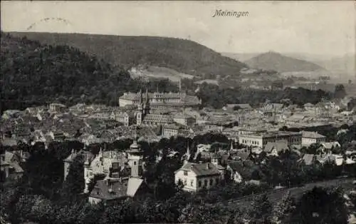 Ak Meiningen in Thüringen, Blick über die Stadt