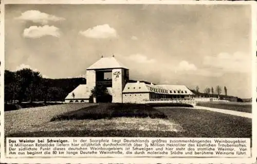 Ak Schweigen Rechtenbach an der Weinstraße Pfalz, Weintor