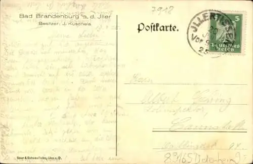 Ak Brandenburg Dietenheim an der Iller, Hotel, Bes. J. Kuschela