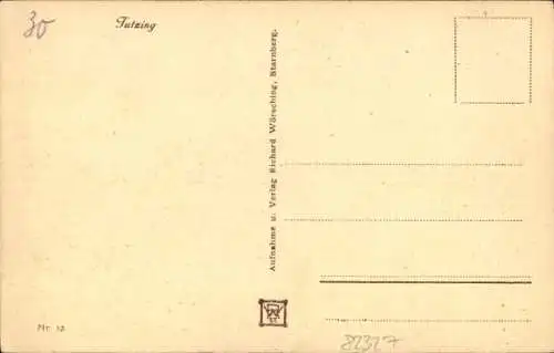 Ak Tutzing in Oberbayern, Stadtansicht, Starnberger See, Ruderer, Glockenturm