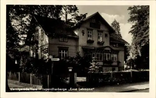 Ak Wernigerode am Harz, Blick auf die Jugendherberge Ernst Lehmann