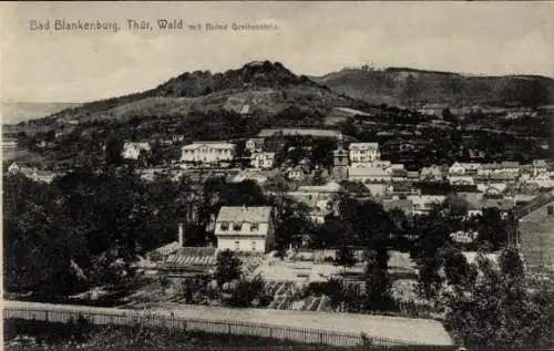 Ak Bad Blankenburg im Kreis Saalfeld Rudolstadt, Blick auf Stadt und Ruine Greifenstein