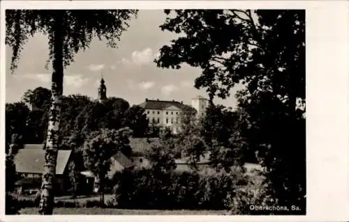 Ak Oberschöna in Sachsen, Stadtansicht, Burg, Schloss, Gebäude