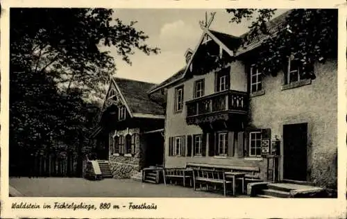 Ak Hallerstein Schwarzenbach a.d. Saale, Partie am Forsthaus