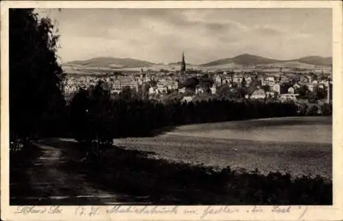 Ak Löbau Sachsen, Teilansicht des Ortes, Feldweg