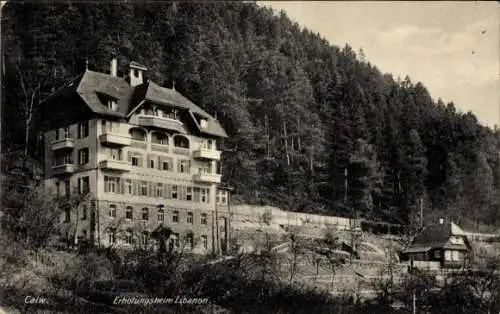 Ak Calw im Nordschwarzwald, Blick auf Erholungsheim Libanon