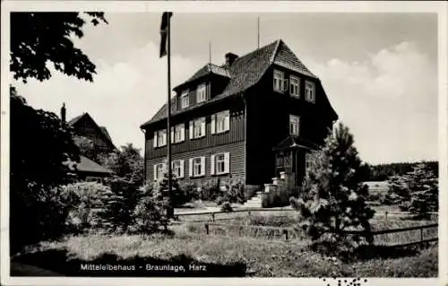 Ak Braunlage im Oberharz, Ansicht vom Mittelelbehaus