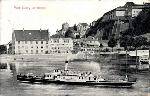 Ak Meersburg, Bodensee, Dampfer Habsburg