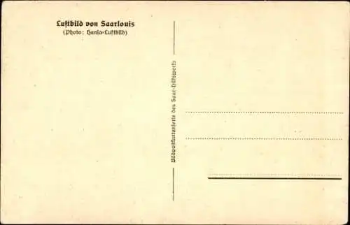 Ak Saarlouis im Saarland, Luftaufnahme