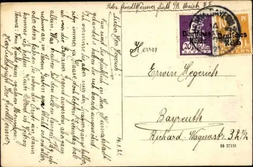 Ak Fürth in Mittelfranken Bayern, Partie im Stadtpark