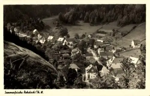 Ak Rohrbach b. Sitzendorf i. Schwarzatal, Blick ins Tal von der Hermannsklause aus